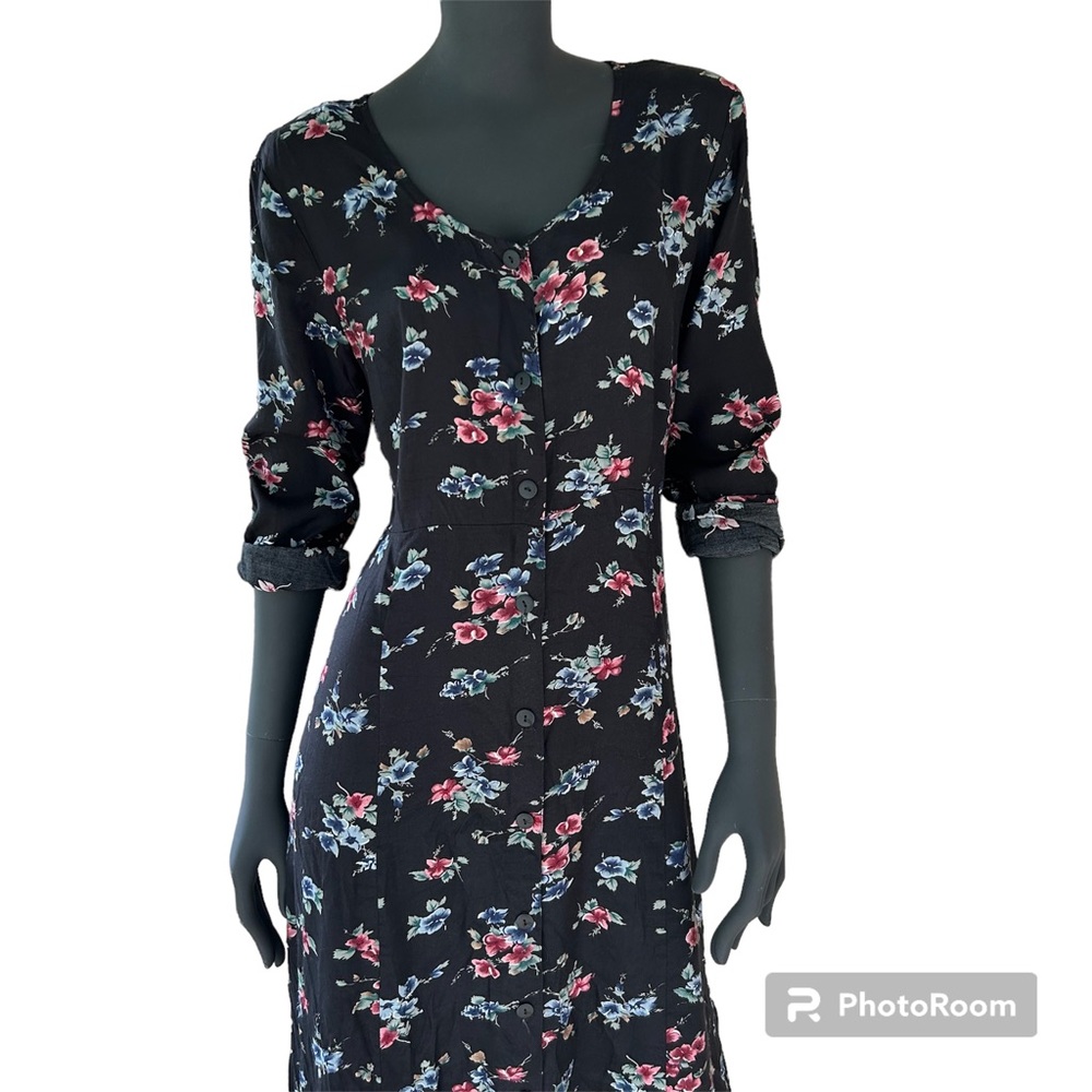 Vintage Floral Maxi Dress Witch Practical Magic Phoebe Buffay Whimsigoth Grunge